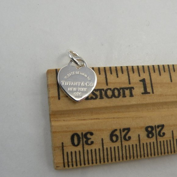 NEW Tiffany & Co Small Mini Size Heart With jump ring added Solid 925 Silver - Picture 6 of 10